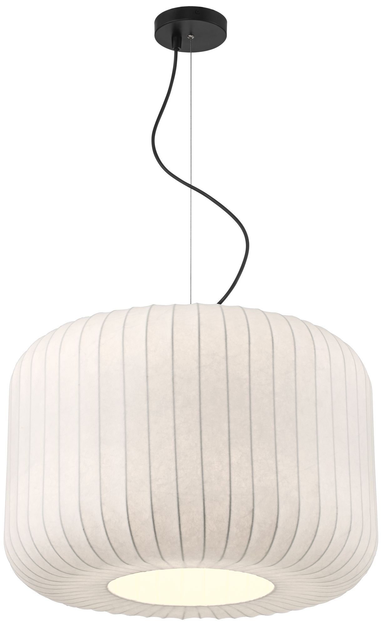 Image 7 Possini Euro Moriah 23 3/4" Wide Modern White Silk Drum Pendant Light more views