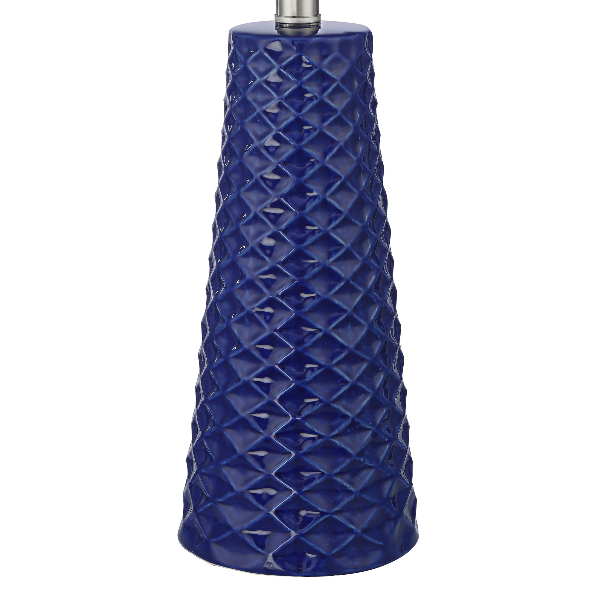 Image 5 Possini Euro Morty 24" Blue Textured Ceramic Table Lamps Set of 2 more views