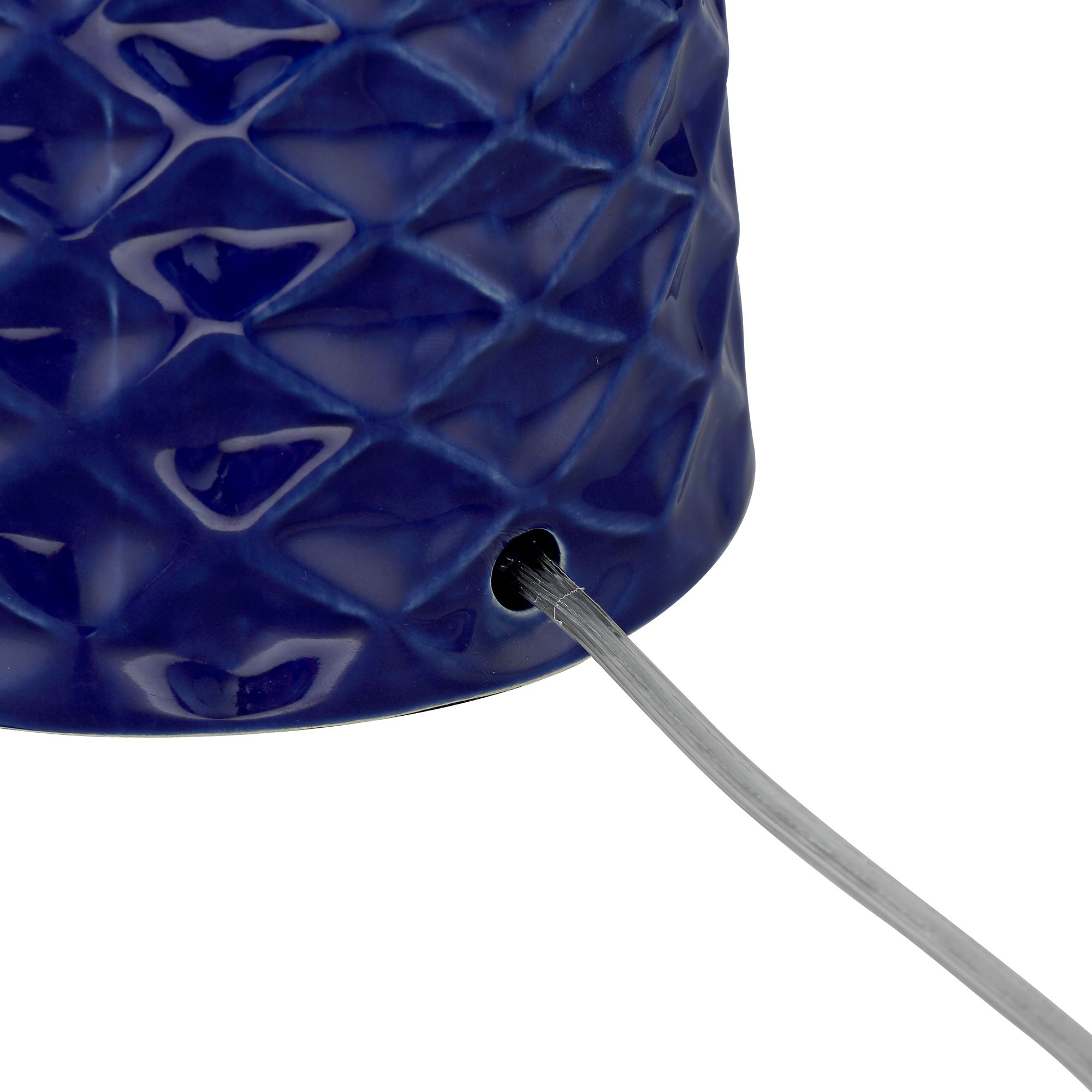 Image 6 Possini Euro Morty 24" Blue Textured Ceramic Table Lamps Set of 2 more views