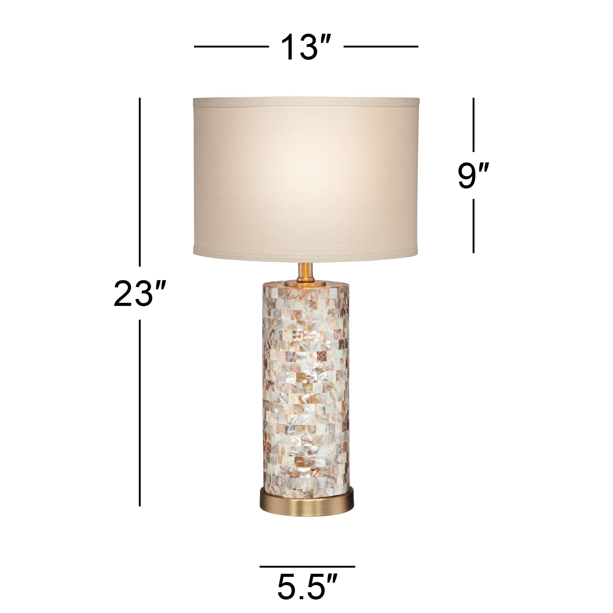 Image 6 Possini Euro Mother of Pearl 23" High Table Lamp with Dimmer more views