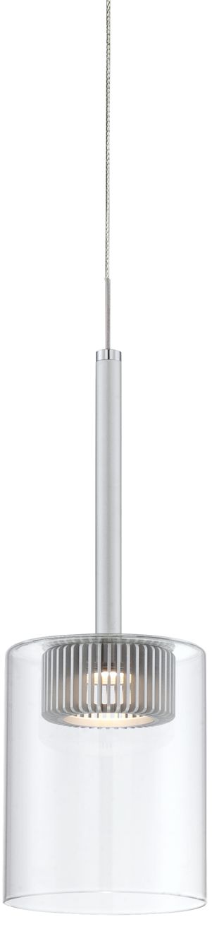 Possini Euro Mucci 4 3/4"W Clear Glass Cylinder Mini Pendant