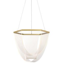 Possini Euro Muir 20 1/2" Wide Sanded Gold LED Pendant Light
