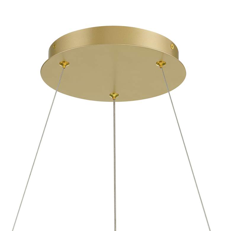 Image 6 Possini Euro Muir 20 1/2" Wide Sanded Gold LED Pendant Light more views