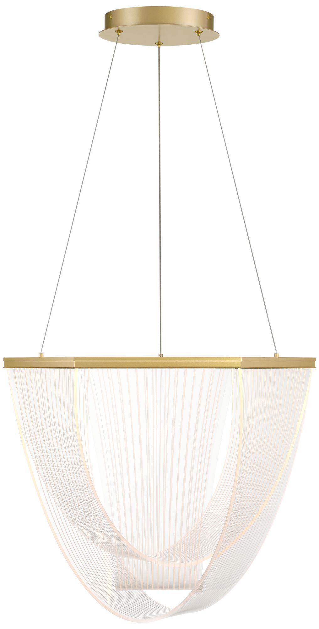 Watch A Video About the Possini Euro Muir Sanded Gold LED Pendant Light