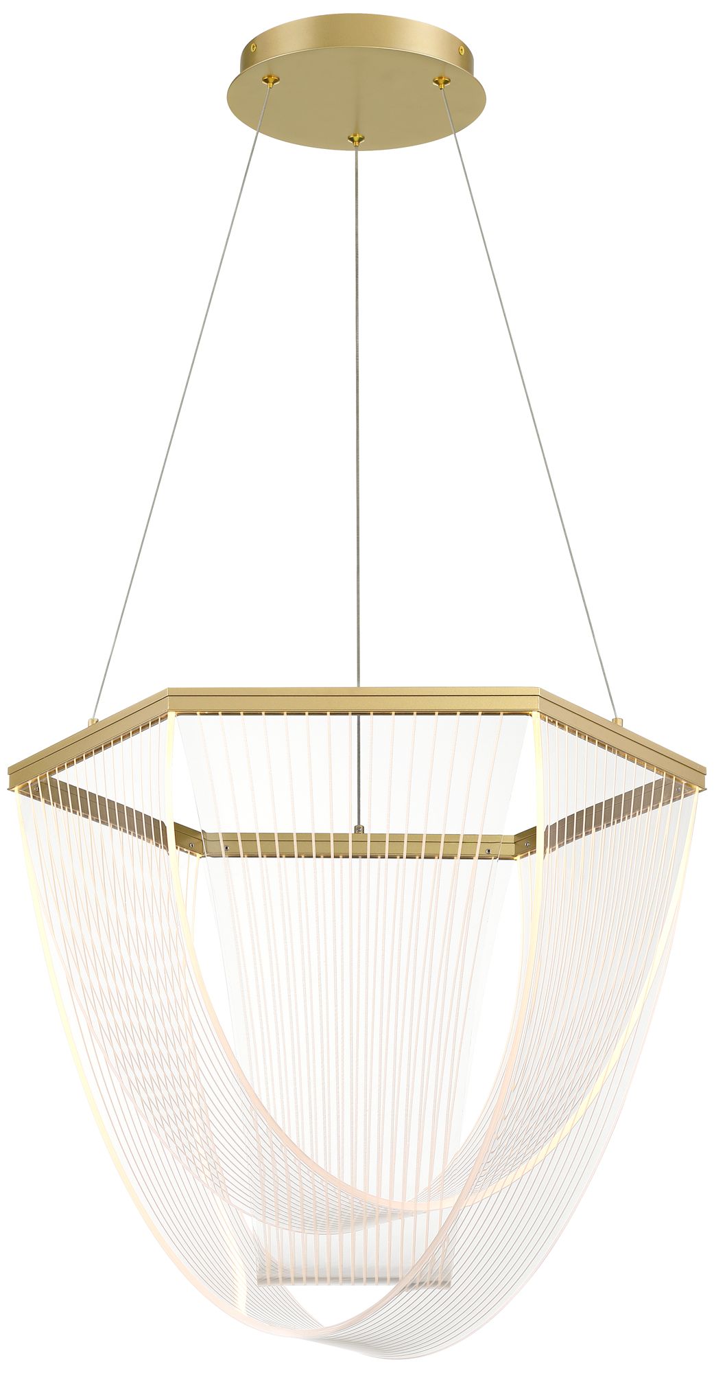 Watch A Video About the Possini Euro Muir Sanded Gold LED Pendant Light