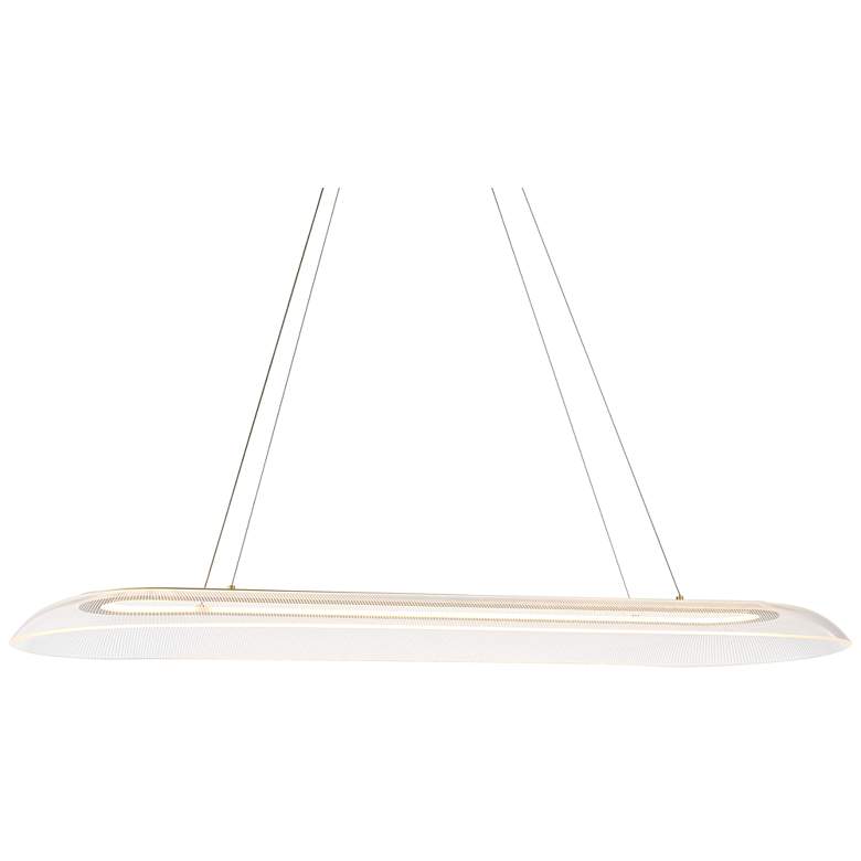 Image 3 Possini Euro Muir 43 1/2" Wide Modern Sanded Gold LED Island Pendant