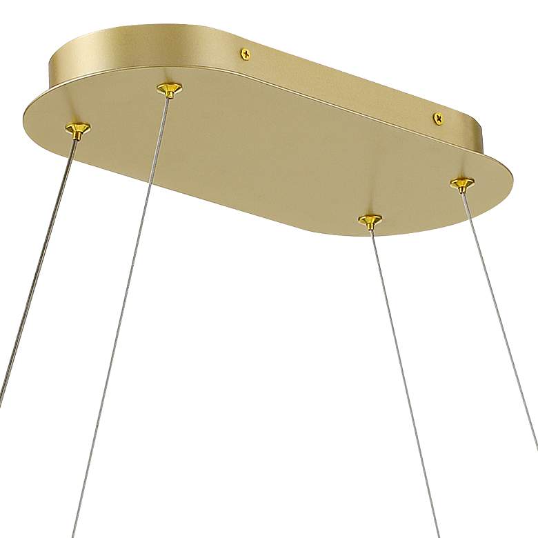 Image 6 Possini Euro Muir 43 1/2" Wide Modern Sanded Gold LED Island Pendant more views
