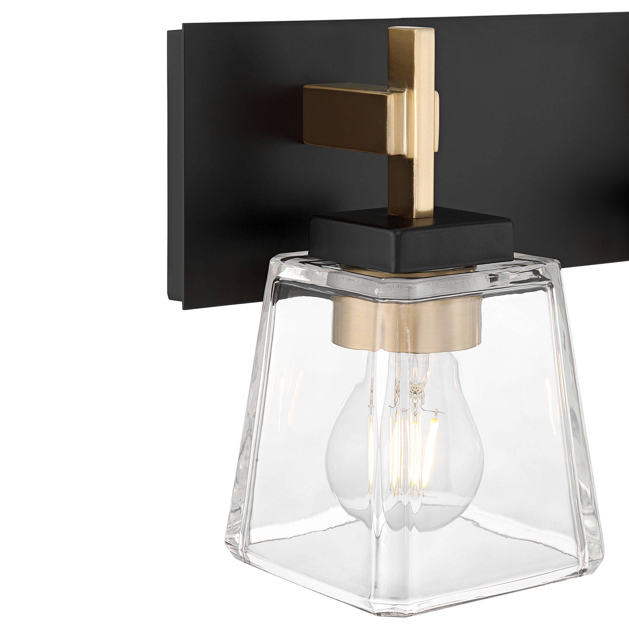 Image 3 Possini Euro Mulligan 23 1/2"W Black Brass 3-Light Modern Bath Light more views