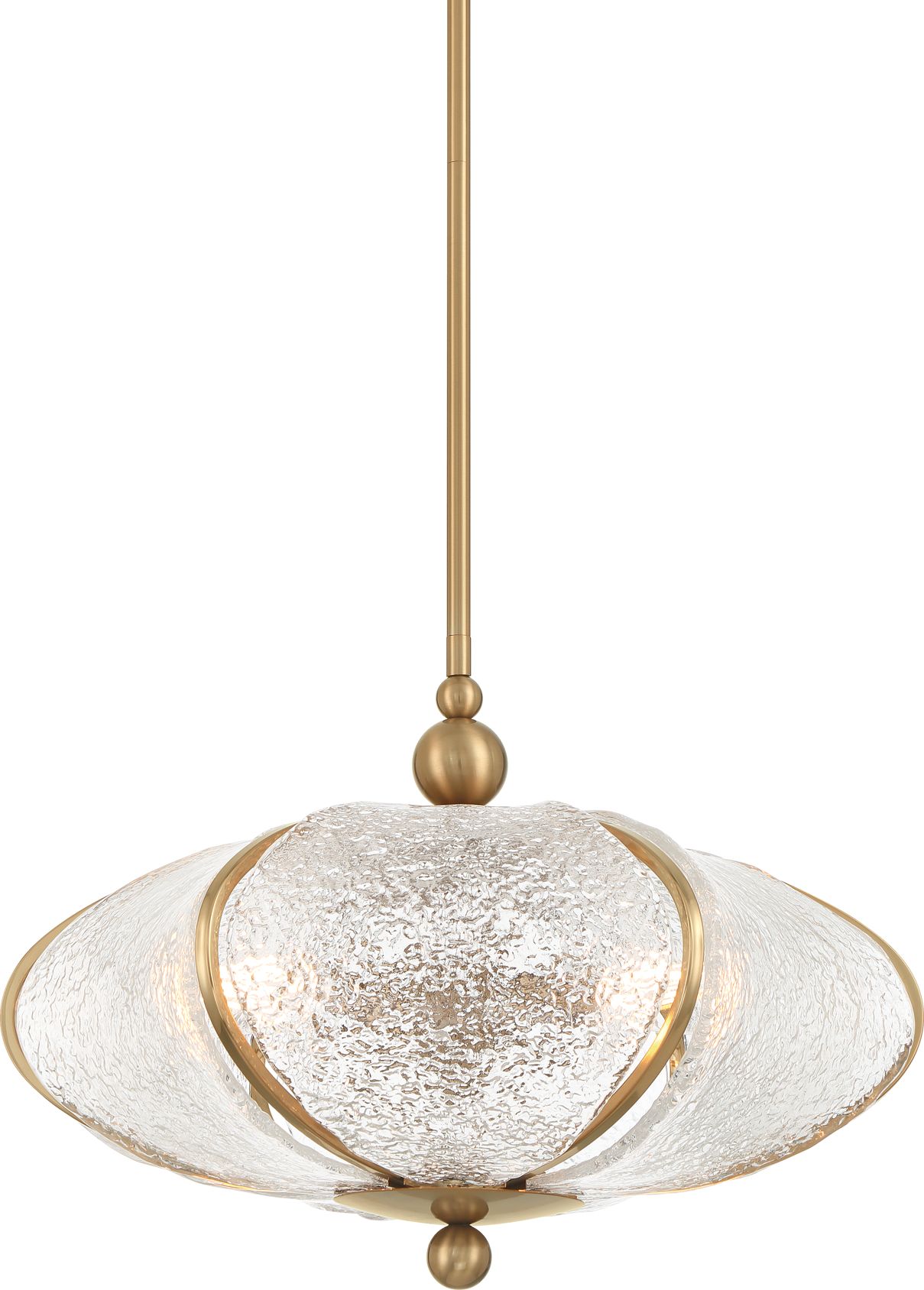 Image 2 Possini Euro Murano 22" Wide Brass Hand-Made Glass 3-Light Pendant