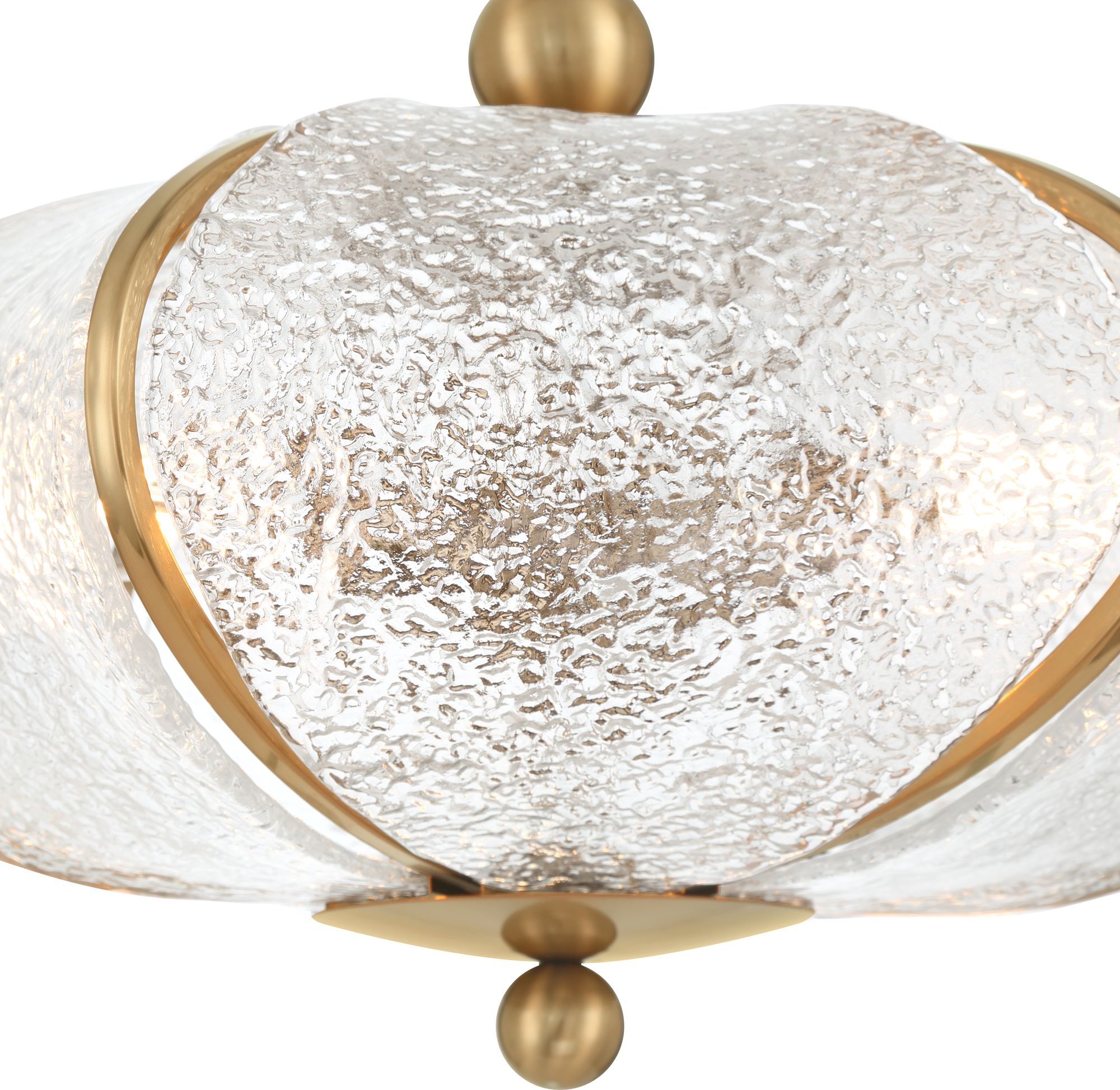 Image 3 Possini Euro Murano 22" Wide Brass Hand-Made Glass 3-Light Pendant more views