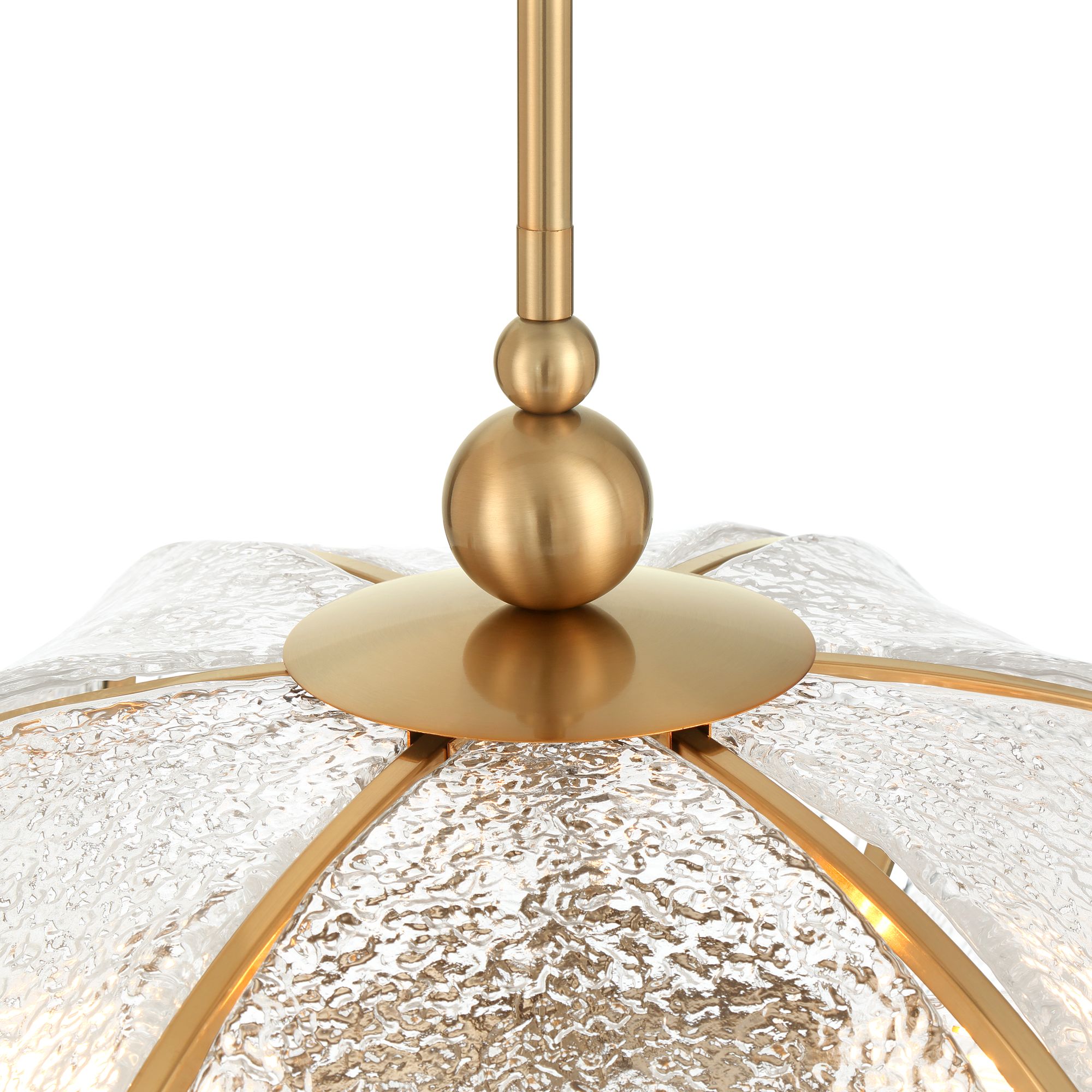 Image 4 Possini Euro Murano 22" Wide Brass Hand-Made Glass 3-Light Pendant more views