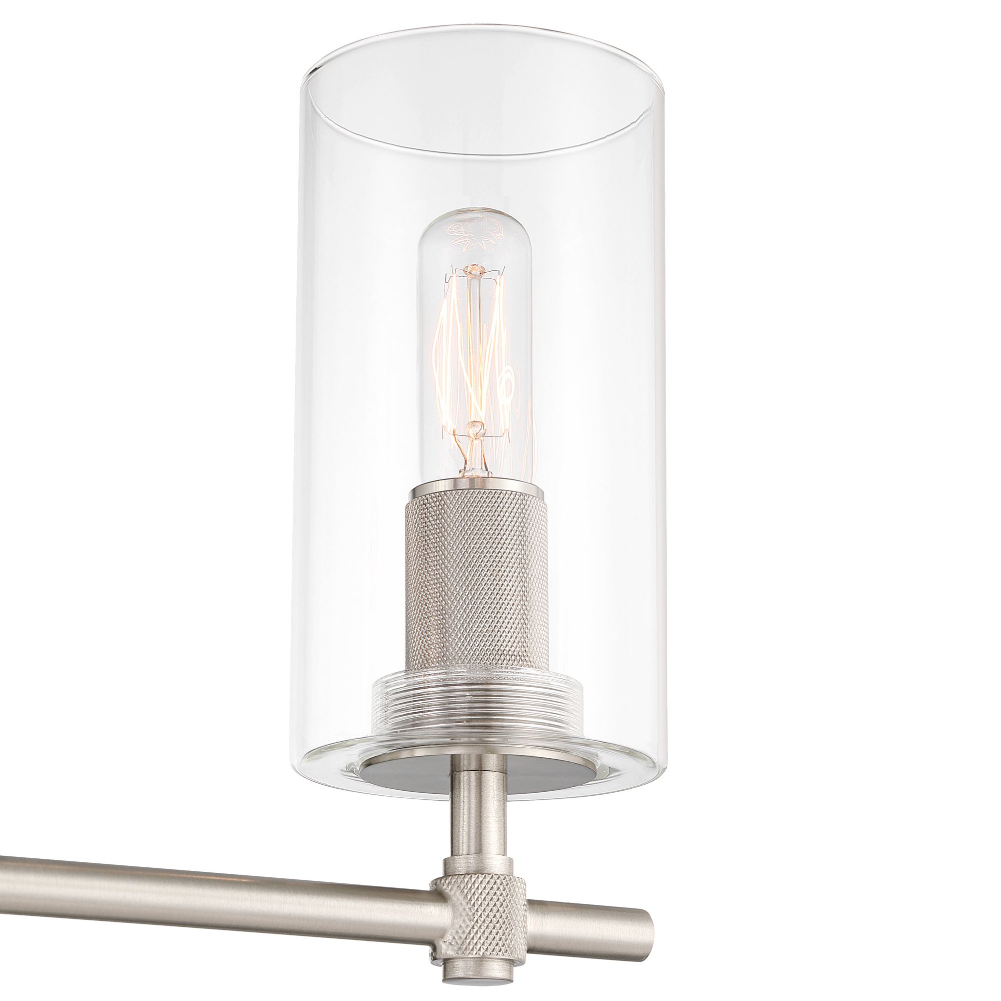 Image 3 Possini Euro Murdock 22" Brushed Nickel Clear Glass 3-Light Bath Light more views