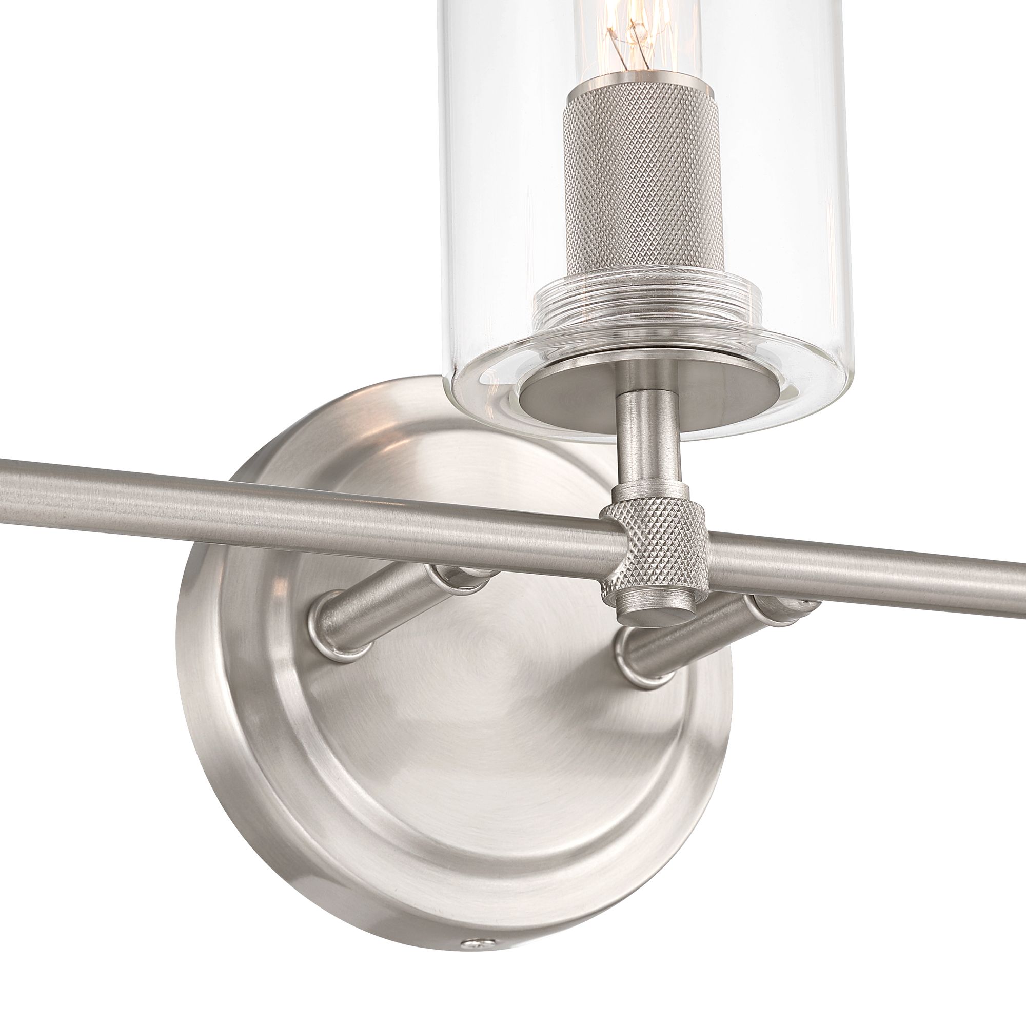 Image 4 Possini Euro Murdock 22" Brushed Nickel Clear Glass 3-Light Bath Light more views