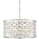 Possini Euro Murphy 19 3/4" Wide Chrome and Crystal Drum Pendant Light