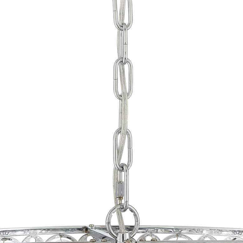 Image 4 Possini Euro Murphy 19 3/4" Wide Chrome and Crystal Drum Pendant Light more views