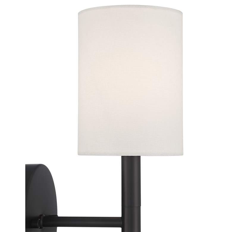 Image 3 Possini Euro Myers 17 1/2" High Black Metal Clear Acrylic Wall Sconce more views