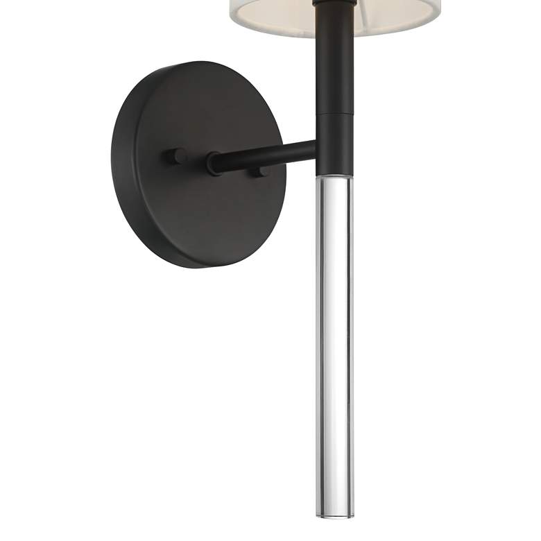 Image 4 Possini Euro Myers 17 1/2" High Black Metal Clear Acrylic Wall Sconce more views
