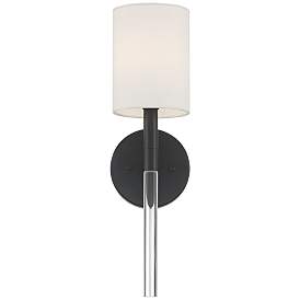 Image5 of Possini Euro Myers 17 1/2" High Black Metal Clear Acrylic Wall Sconce more views