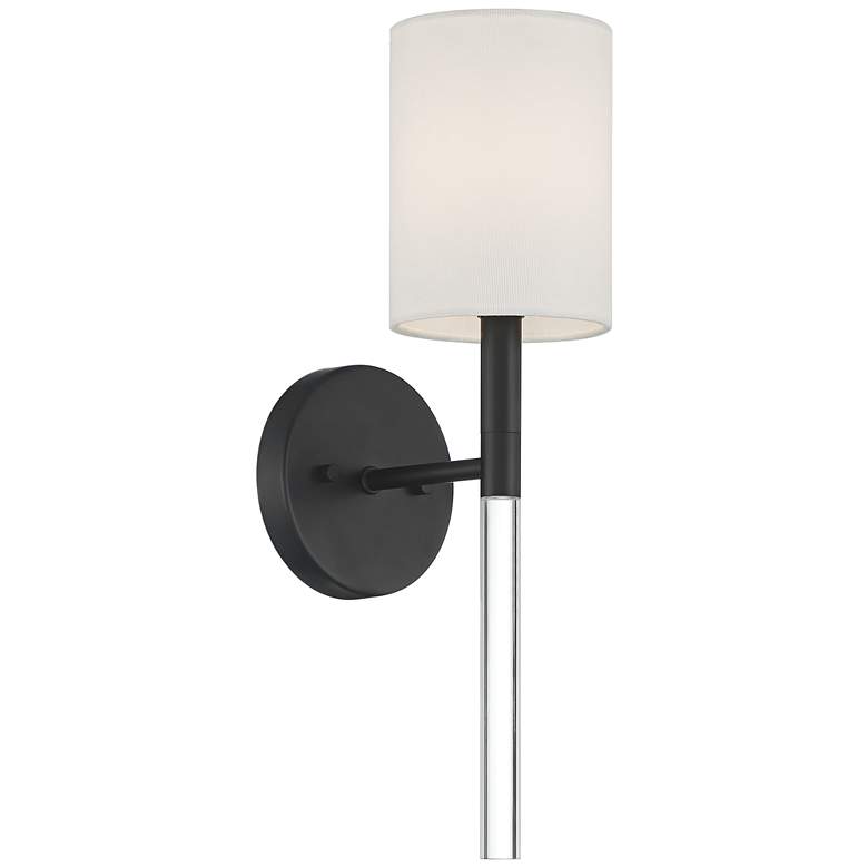 Image 6 Possini Euro Myers 17 1/2" High Black Metal Clear Acrylic Wall Sconce more views