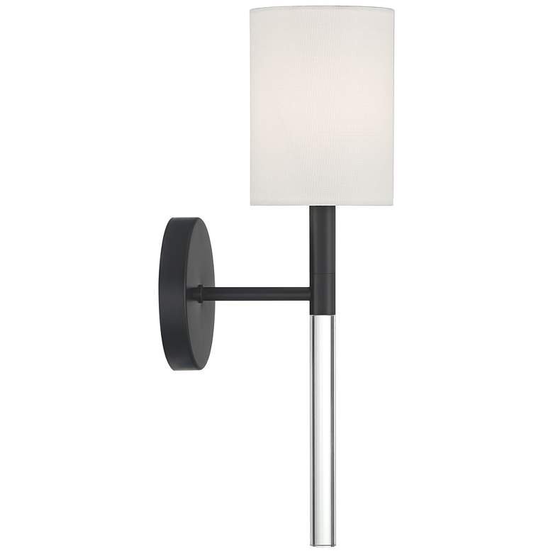 Image 7 Possini Euro Myers 17 1/2" High Black Metal Clear Acrylic Wall Sconce more views