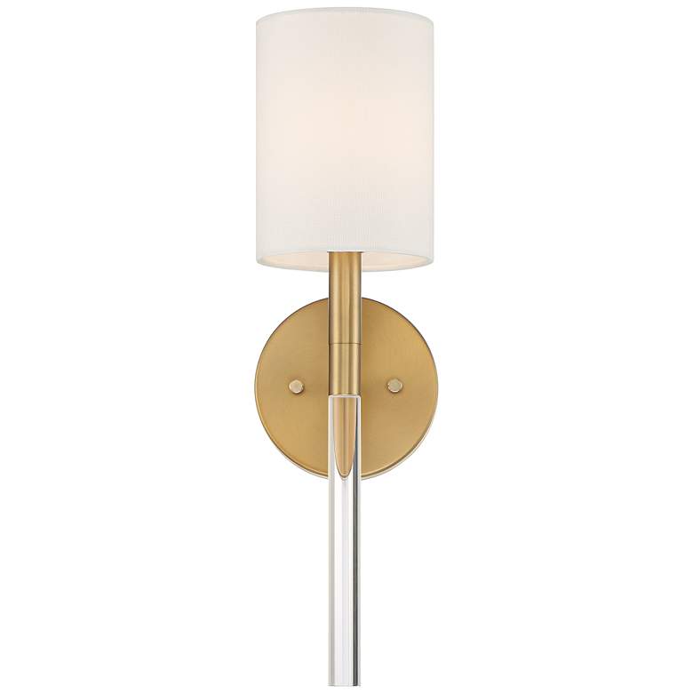 Image 4 Possini Euro Myers 17 1/2" High Warm Brass Clear Acrylic Wall Sconce more views