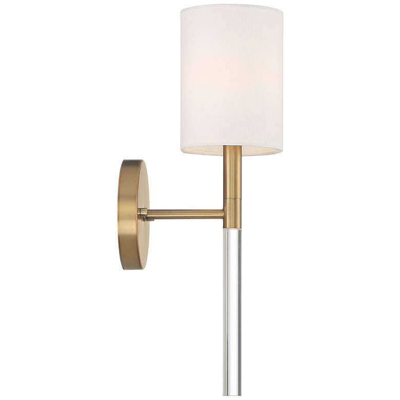 Image 6 Possini Euro Myers 17 1/2" High Warm Brass Clear Acrylic Wall Sconce more views