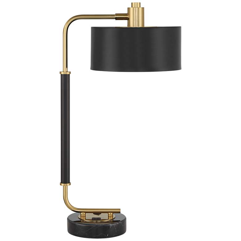 Image 2 Possini Euro Myles 24" Modern Marble Base Dual USB Desk Lamp