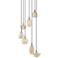 Possini Euro Myriad 23 3/4" Wide Chrome Cognac Glass 6-Light Pendant