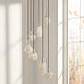 Thumbnail1 of Possini Euro Myriad 23 3/4" Wide Chrome Cognac Glass 6-Light Pendant