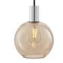 Thumbnail3 of Possini Euro Myriad 23 3/4" Wide Chrome Cognac Glass 6-Light Pendant more views
