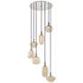 7_Possini Euro Myriad 23 3/4" Wide Chrome Cognac Glass 6-Light Pendant more views