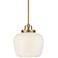 Possini Euro Mystic 13" Gold and White Opal Glass Modern Pendant Light