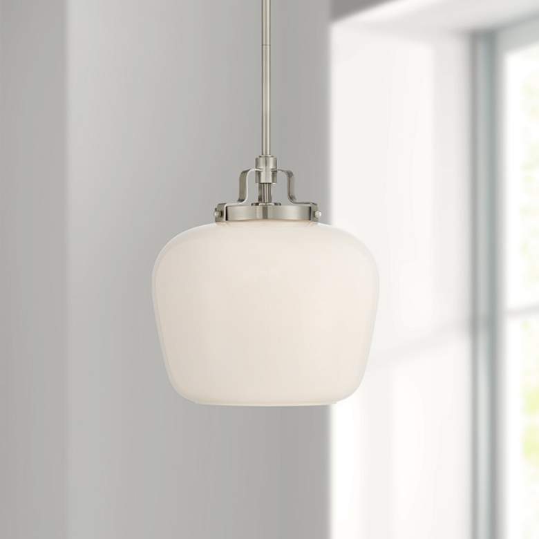 Image 1 Possini Euro Mystic 13 inch Wide Brushed Nickel Pendant Light