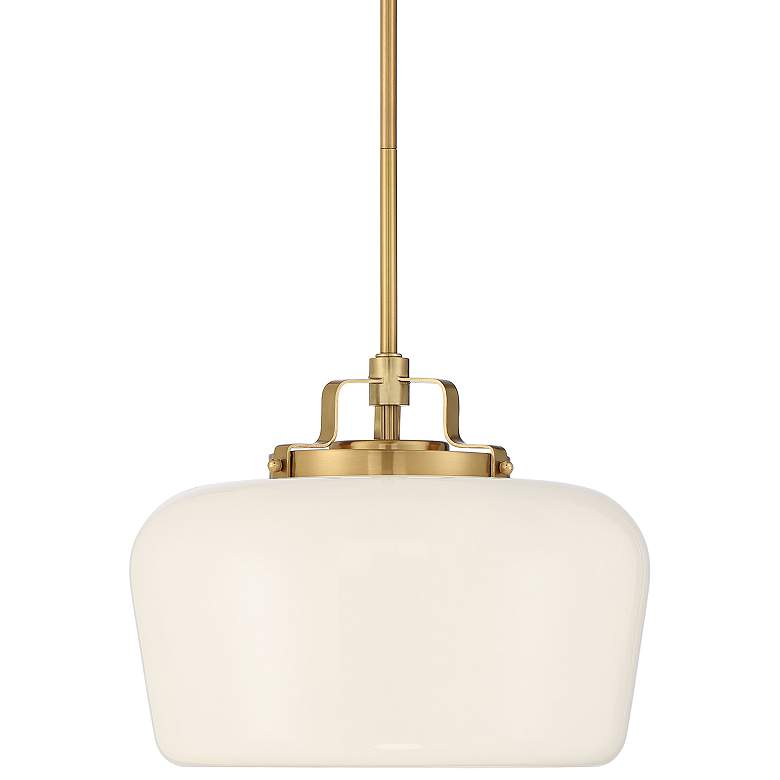 Image 2 Possini Euro Mystic 15" Wide Gold and White Glass Modern Pendant Light
