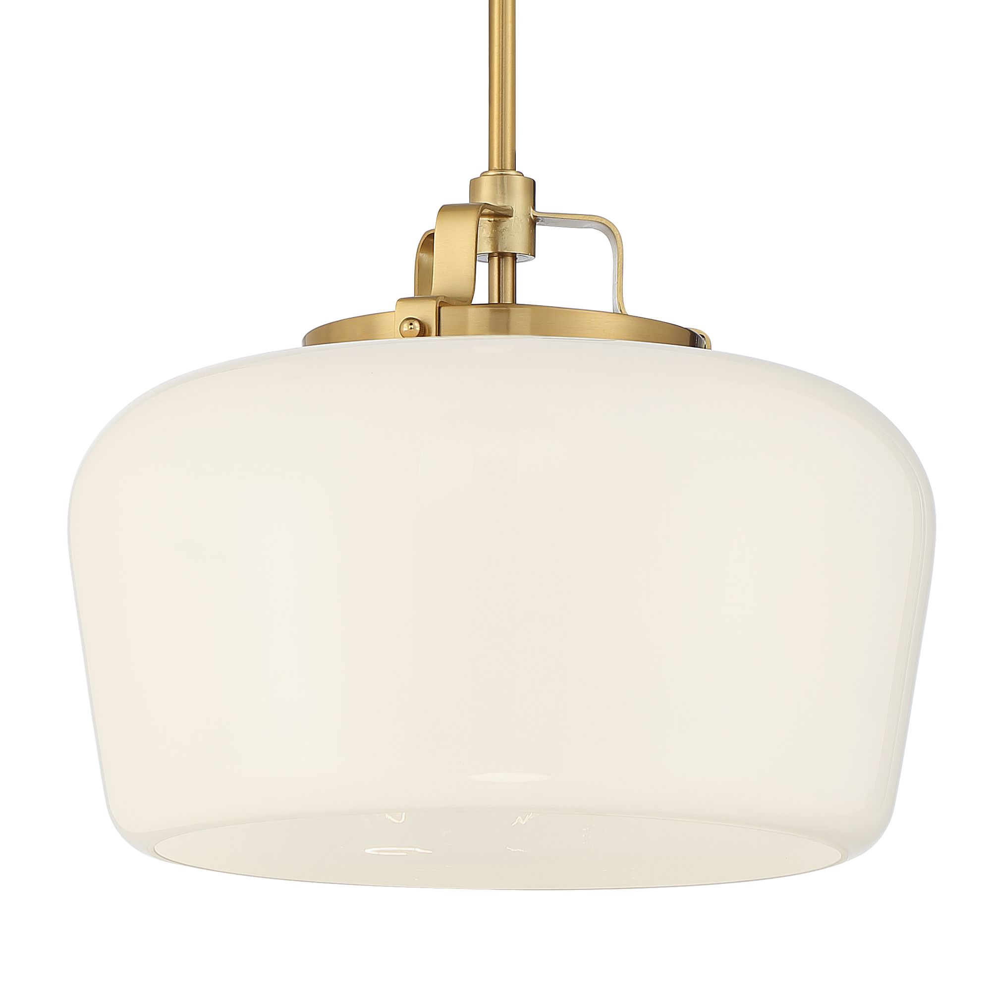 Image 3 Possini Euro Mystic 15" Wide Gold and White Glass Modern Pendant Light more views
