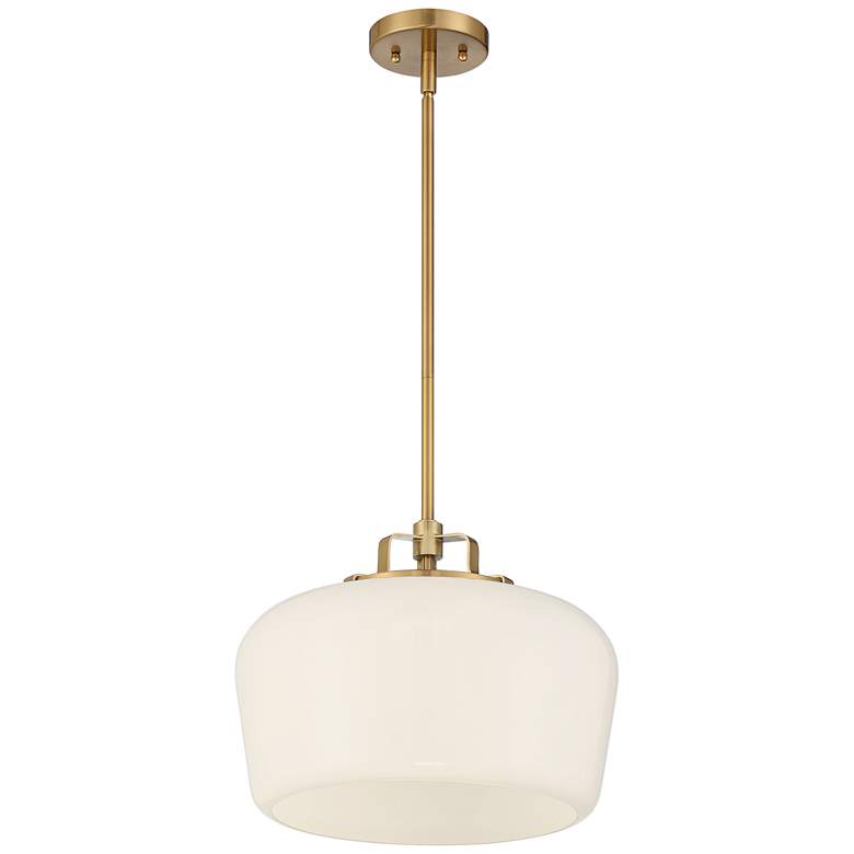 Image 5 Possini Euro Mystic 15" Wide Gold and White Glass Modern Pendant Light more views