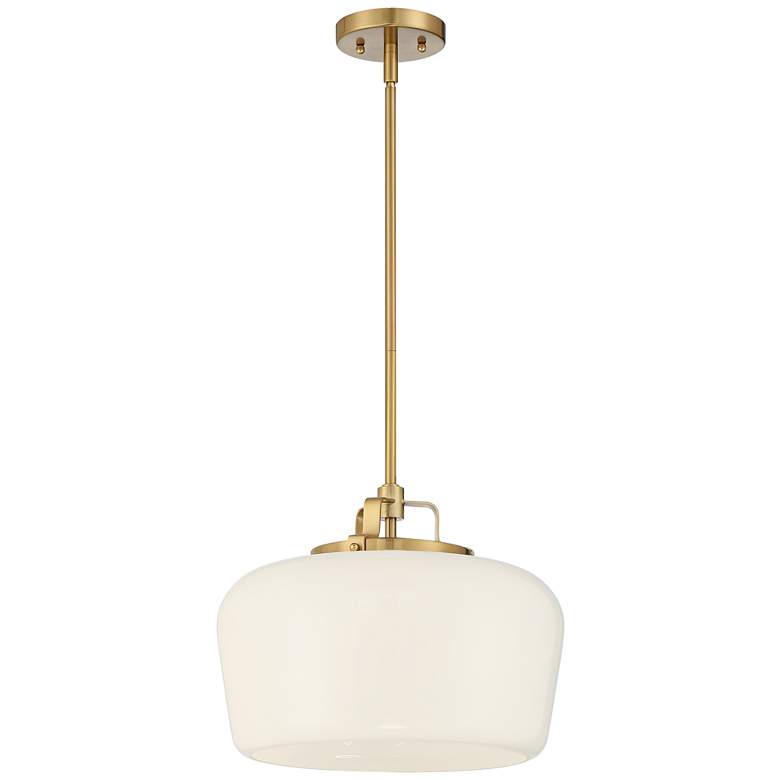 Image 6 Possini Euro Mystic 15" Wide Gold and White Glass Modern Pendant Light more views