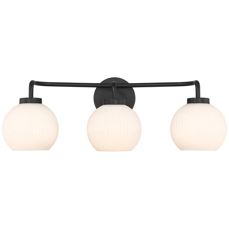 Image 2 Possini Euro Nadia 24" Wide Black 3-Light Bath Light