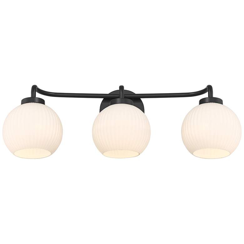 Image 4 Possini Euro Nadia 24" Wide Black 3-Light Bath Light more views