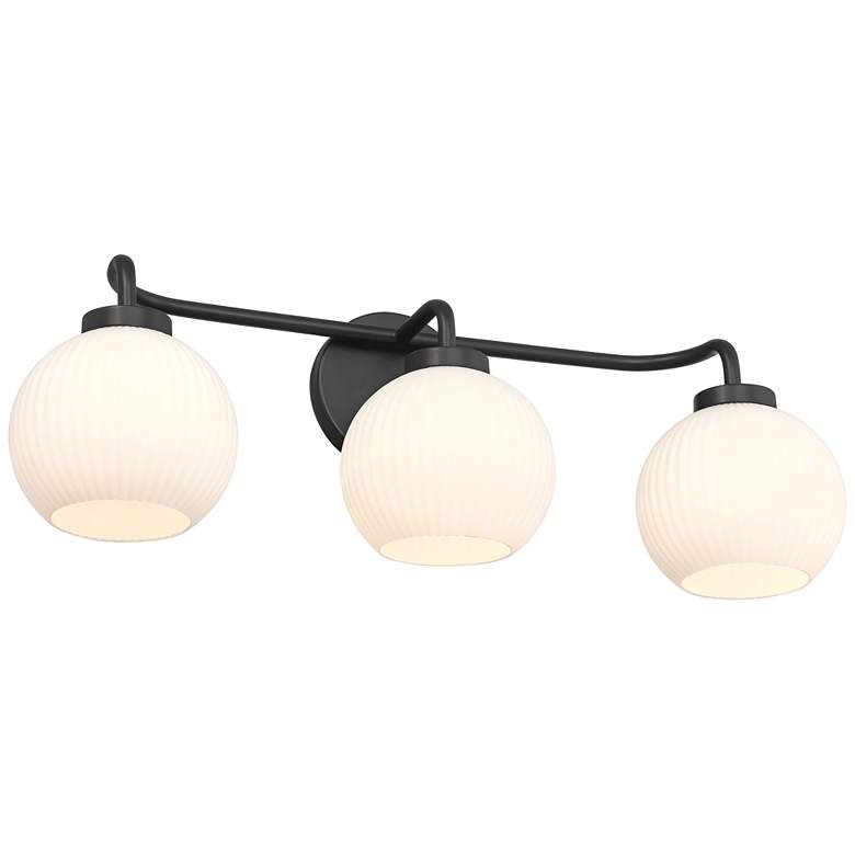 Image 5 Possini Euro Nadia 24" Wide Black 3-Light Bath Light more views