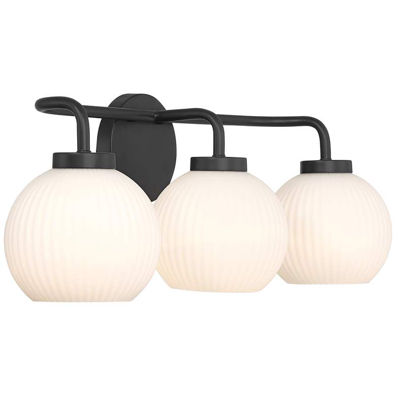 Image 6 Possini Euro Nadia 24" Wide Black 3-Light Bath Light more views