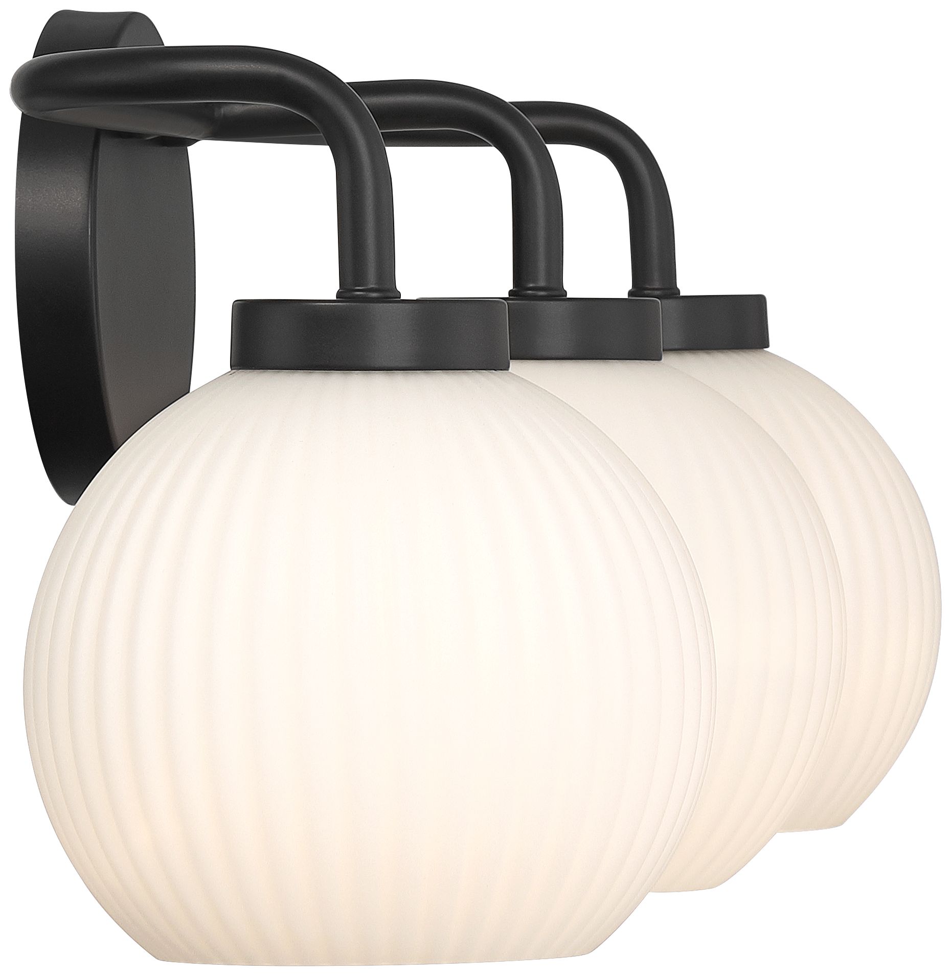 Possini Euro Nadia 24" Wide Black 3-Light Bath Light