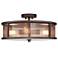 Possini Euro Nadia Bronze and Organza 4-Light Ceiling Light