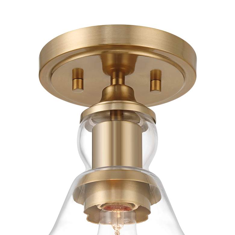 Image 4 Possini Euro Nagano 5 1/2" Wide Warm Brass Clear Glass Mini Pendant more views