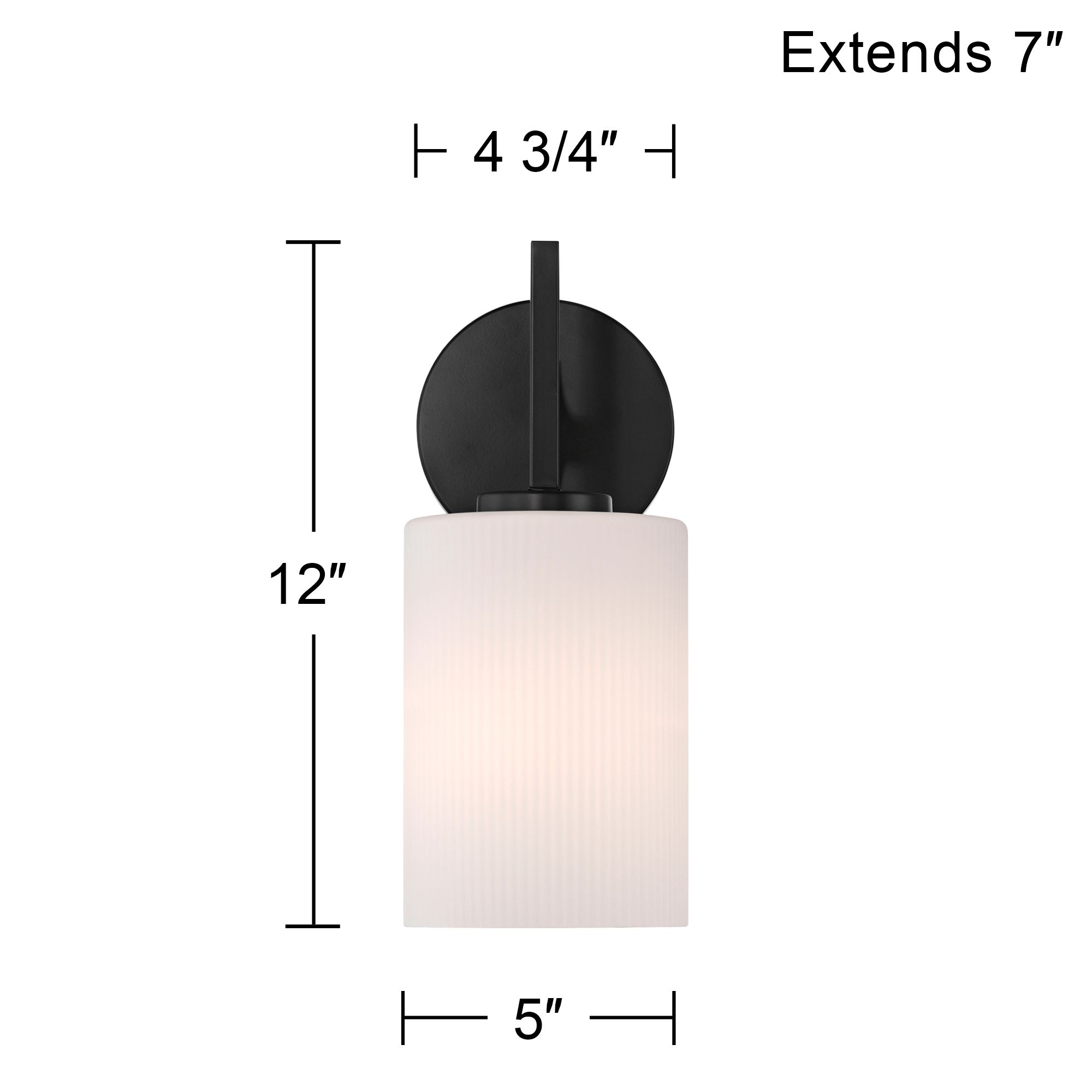 Possini Euro Nanni 12" High Matte Black Wall Sconce