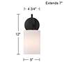 Possini Euro Nanni 12" High Matte Black Wall Sconce