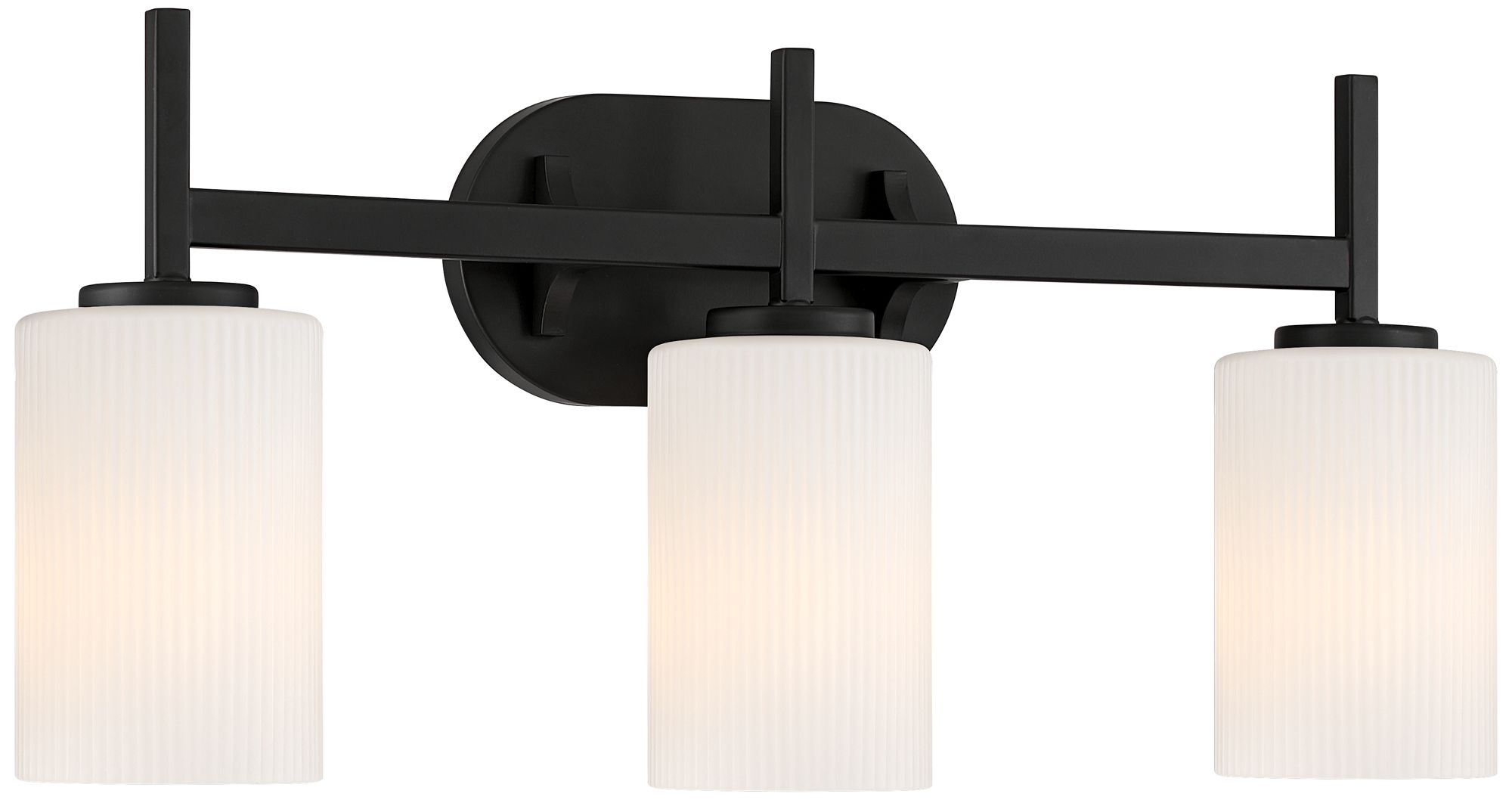 Image 4 Possini Euro Nanni 22" Wide Matte Black 3-Light Bath Light more views