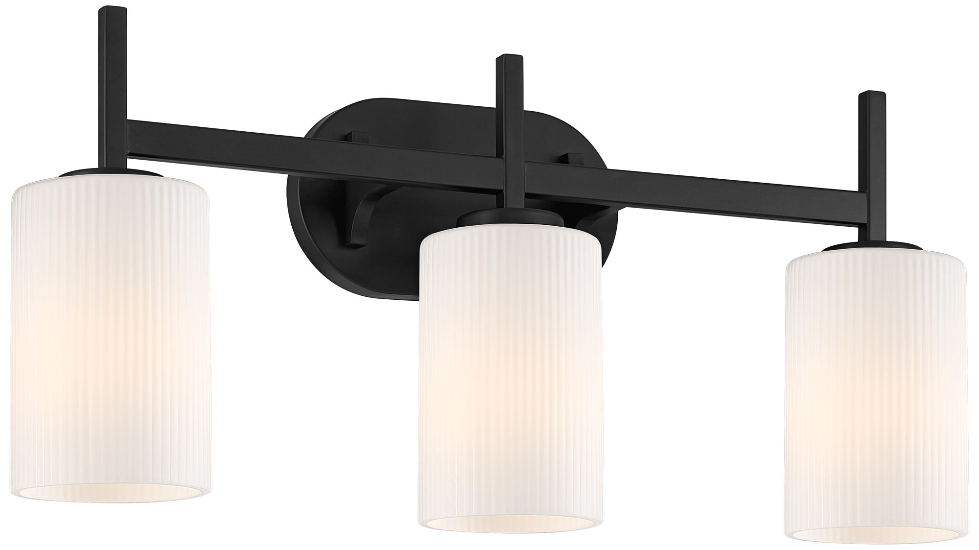 Image 5 Possini Euro Nanni 22" Wide Matte Black 3-Light Bath Light more views