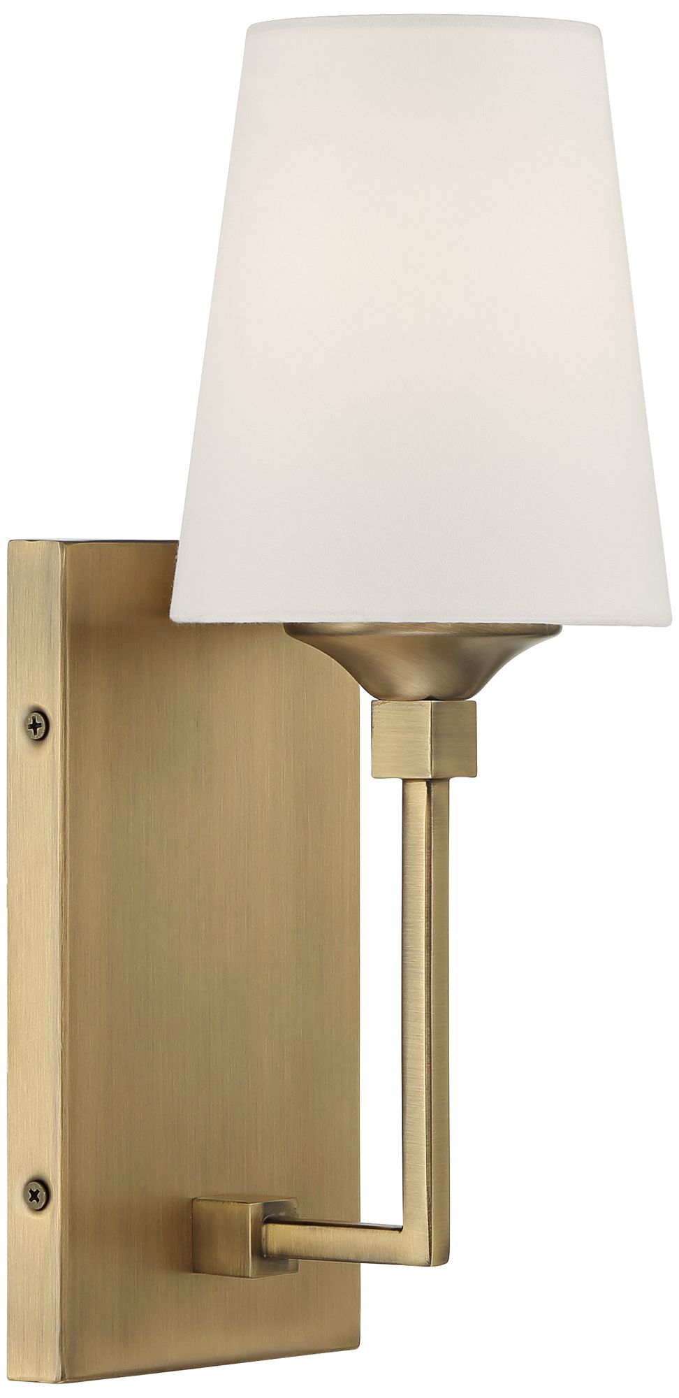 Image 6 Possini Euro Nasir 14" High Aged Brass and Linen Wall Sconce more views