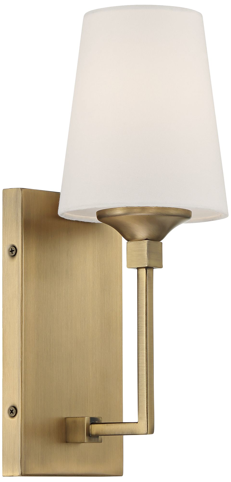 Image 7 Possini Euro Nasir 14" High Aged Brass and Linen Wall Sconce more views